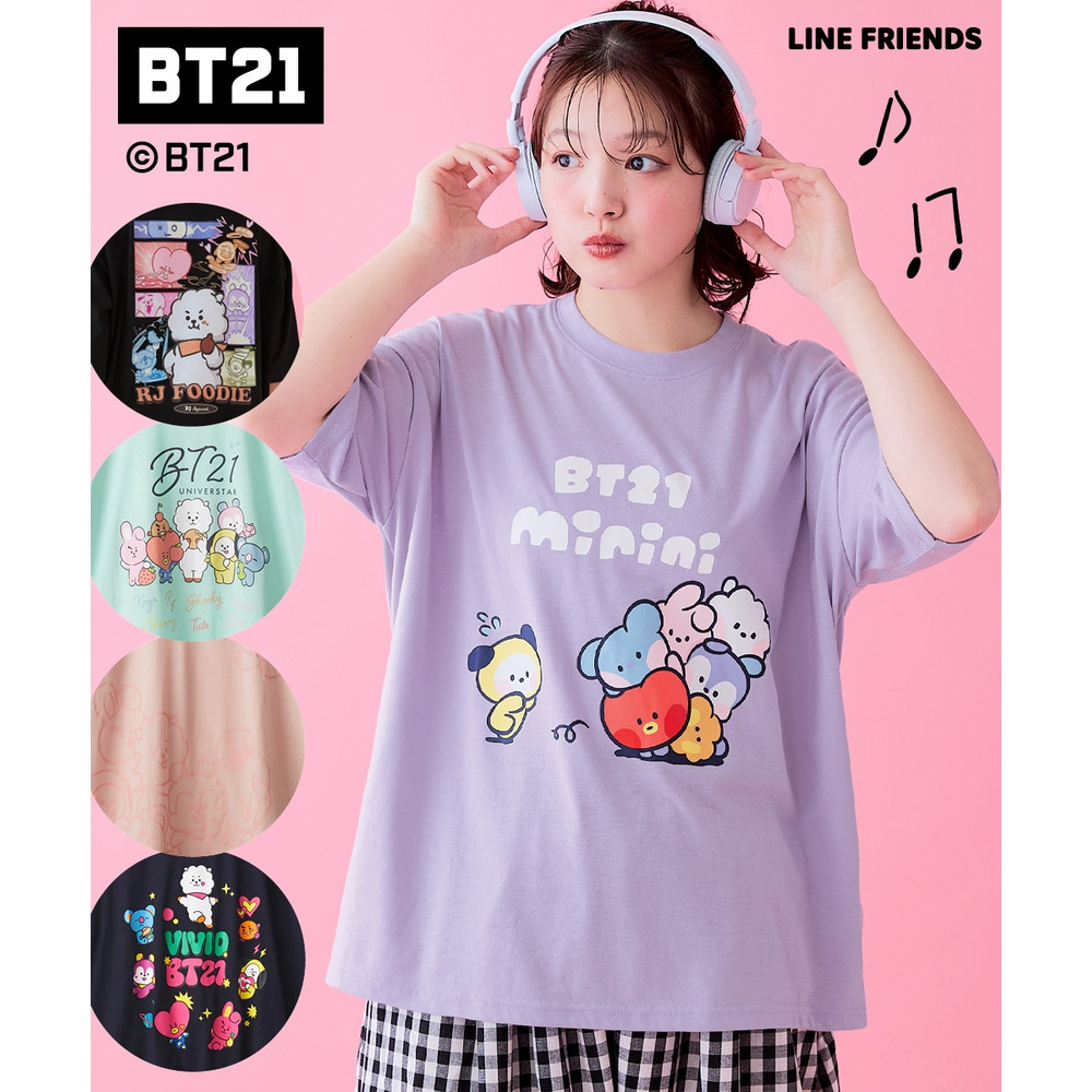 【BT21】ゆるシルエットTシャツ 大きいサイズ