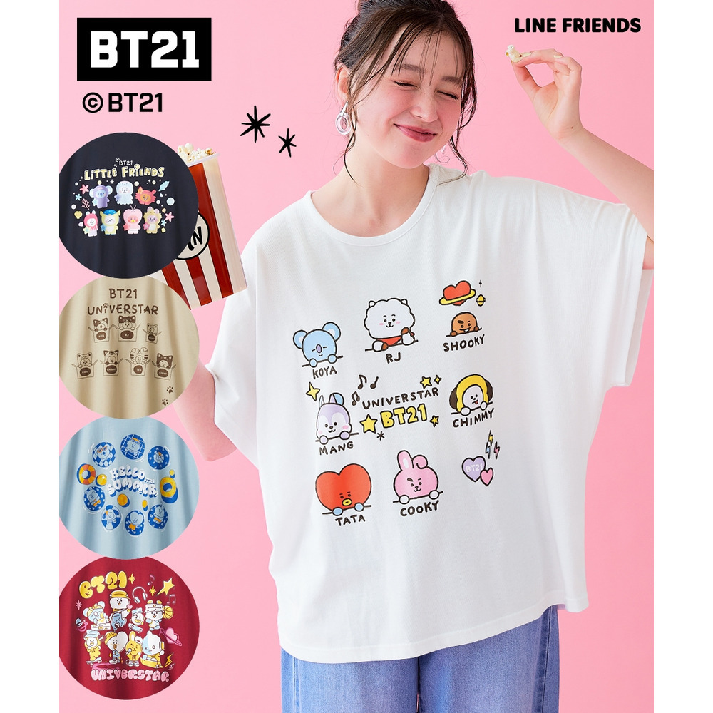 【BT21】ゆるシルエットドルマンTシャツ 大きいサイズ