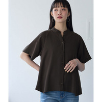 とろみブロード裾フレアシャツ（イージーケア・吸汗速乾） 大きいサイズ