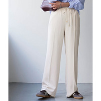 【しわシャキ】イージーセミフレアパンツ（防しわ・形態安定・接触冷感・UVカット） 大きいサイズ