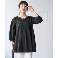 涼やか美ラクRUタッチ7分袖フレアチュニック（接触冷感・抗菌防臭・UVカット・遮熱） 大きいサイズ