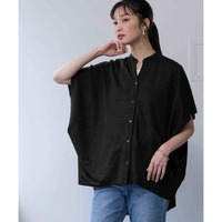 涼やか美ラクRUタッチバンドカラードルマンスリーブチュニックブラウス（接触冷感・抗菌防臭・UVカット・遮熱） 大きいサイズ