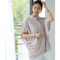 涼やか美ラクRUタッチバンドカラードルマンスリーブチュニックブラウス（接触冷感・抗菌防臭・UVカット・遮熱） 大きいサイズ