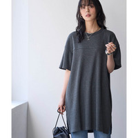 綿100％ドライタッチワッフル5分袖コクーンチュニック（UVカット・吸汗速乾） 大きいサイズ