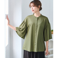 美ラクRUタッチギャザーデザイントップス（接触冷感・抗菌防臭・UVカット・遮熱） 大きいサイズ