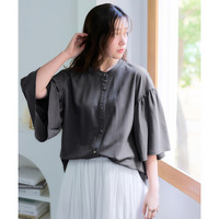 美ラクRUタッチギャザーデザイントップス（接触冷感・抗菌防臭・UVカット・遮熱） 大きいサイズ