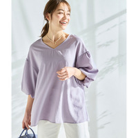 【ドライワッシャー】ふんわり袖ブラウス（吸汗速乾） 大きいサイズ