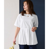 裾プリーツカットソープルオーバー 大きいサイズ