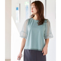 シアーコンビカットソープルオーバー 大きいサイズ