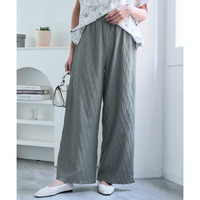 カットソーレースストレートパンツ（ゆったりヒップ） 大きいサイズ