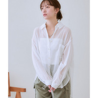 ロング丈シアーシャツ 大きいサイズ