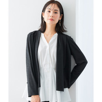 【レディーススーツ】セットアップ対応ショールカラージャケット（上下別売・うすカルジャージーシリーズ） 大きいサイズ