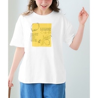 ５分袖ビッグシルエットプリントチュニックＴシャツ（吸汗速乾）（薄手素材）　大きいサイズ