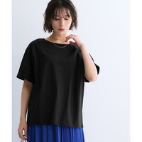 軽量さらさらカットソー５分袖ゆるシルエットプルオーバー（吸汗速乾）　大きいサイズ