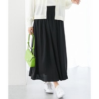 ヴィンテージサテンプリーツロングスカート 大きいサイズ