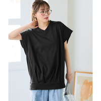 ＵＳＡコットンゆるシルエットフロントタックチュニック（接触冷感） 大きいサイズ