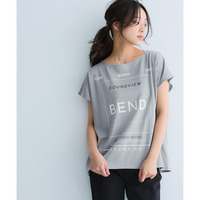 アクティブメッシュフレンチプリントTシャツ（吸汗速乾・UVカット）　大きいサイズ