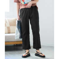 ストレッチうす軽楽ちんクロップドストレートパンツ（吸汗速乾）（ゆったりヒップ）　大きいサイズ