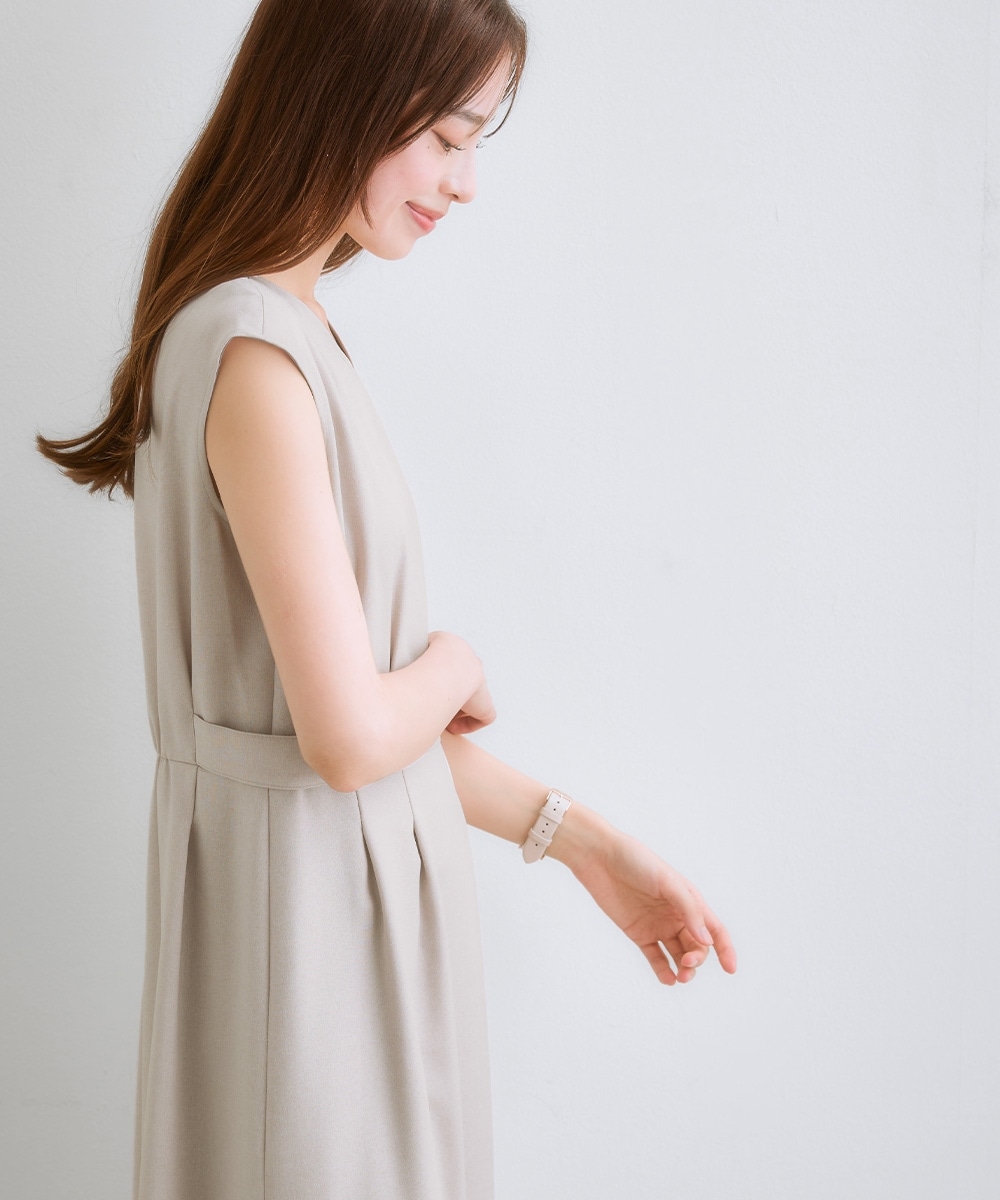 【レディーススーツ】<夏用>ワンピースアンサンブルスーツ(半袖キーネックジャケット+ロング丈ワンピース) 大きいサイズ20