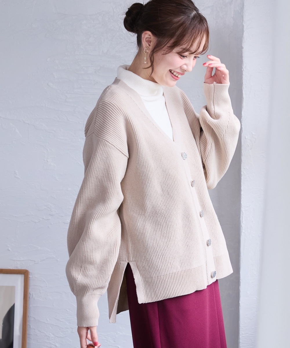 ゆるシルエットカーディガン　大きいサイズ