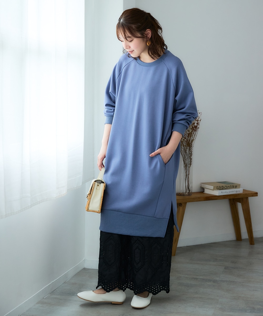 裾刺しゅうがかわいい万能ペチパンツ 大きいサイズ2