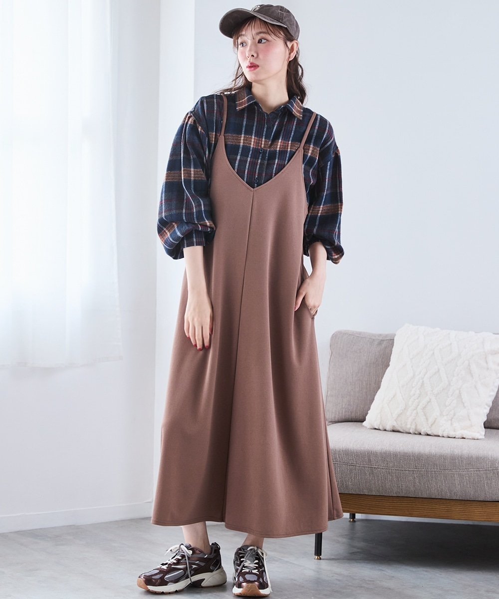 ぽわん袖ゆるシルエットチェックシャツ 大きいサイズ21