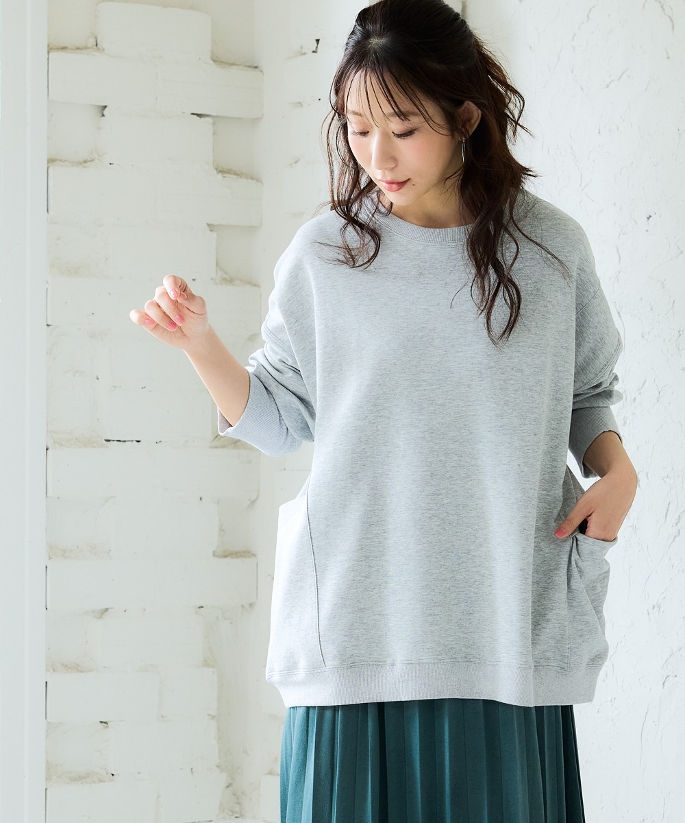ロゴワッペン付スウェット(大容量ポケット付) 大きいサイズ18