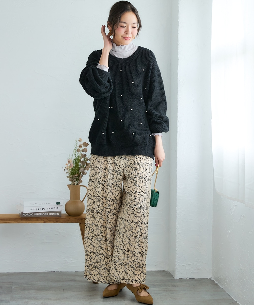ゆるシルエットスタッズドットニットプルオーバー 大きいサイズ11