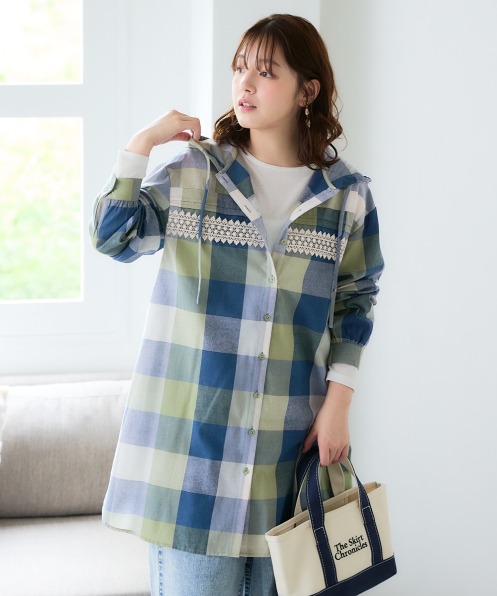綿100％大人フーディーチュニックシャツ 大きいサイズ