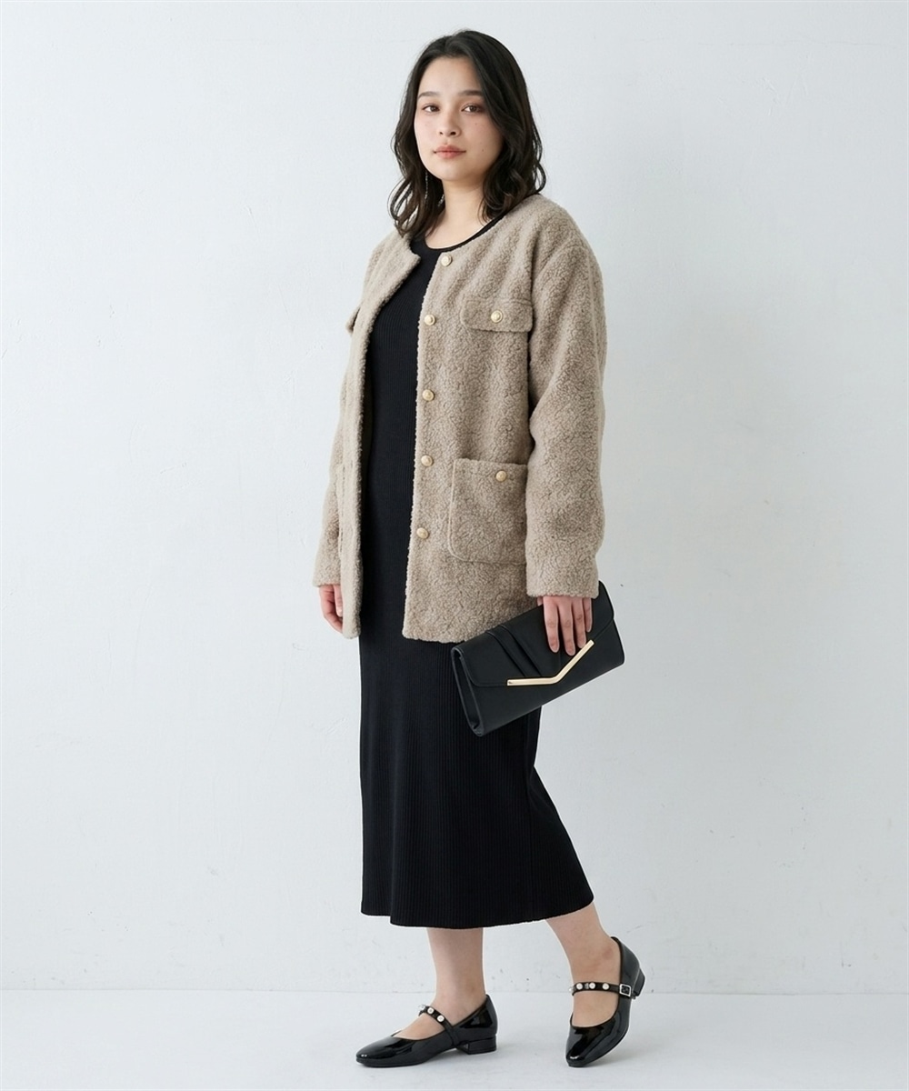 ロング丈カットソーワンピース 大きいサイズ27