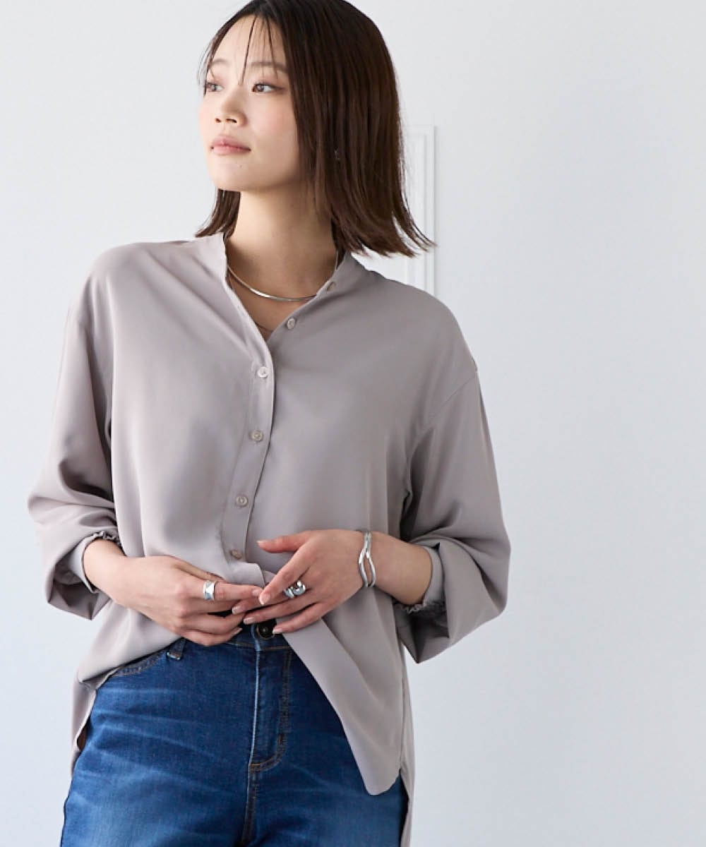 朝3秒できまる時短ブラウス 大きいサイズ16