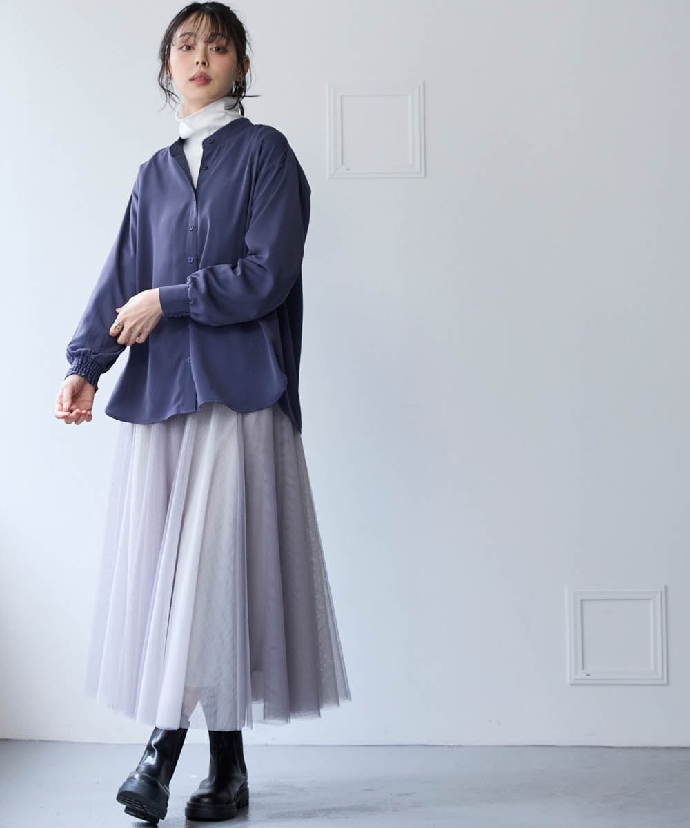 朝3秒できまる時短ブラウス 大きいサイズ21