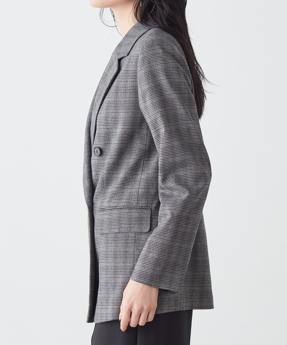 チェック柄ダブルブレストジャケット 大きいサイズ11