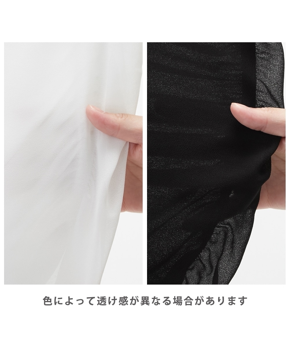 【あったか裏地付】シフォン前タックブラウス 大きいサイズ29