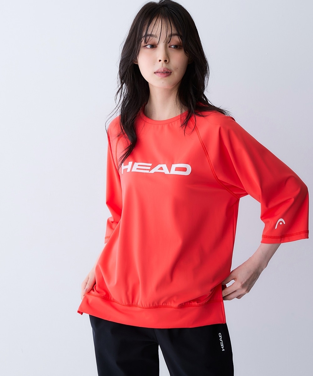さらもちストレッチ７分袖Tシャツ（吸汗速乾・UVカット・遮熱）（HEAD） 大きいサイズ