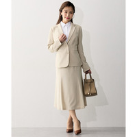 【大きい胸専用】洗えるタテヨコストレッチテーラードスカートスーツ 大きいサイズ