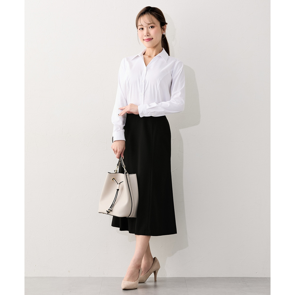 洗えるタテヨコストレッチマーメイドスカート【大きい胸専用】テーラードジャケットと同素材 大きいサイズ14