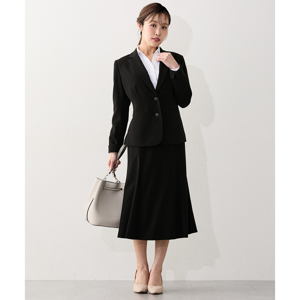 洗えるタテヨコストレッチマーメイドスカート【大きい胸専用】テーラードジャケットと同素材 大きいサイズ15