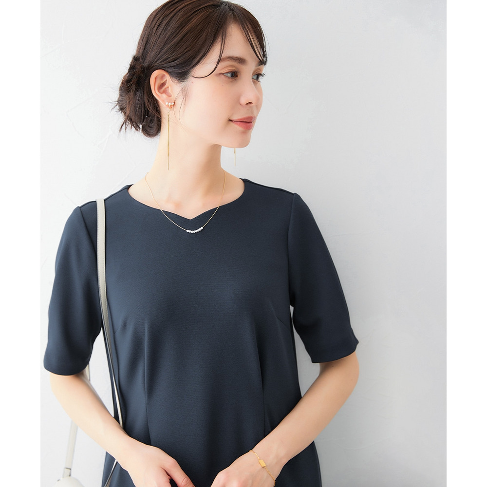 【レディーススーツ】セットアップ対応半袖ワンピース(上下別売・カノコジャージーシリーズ) 大きいサイズ11