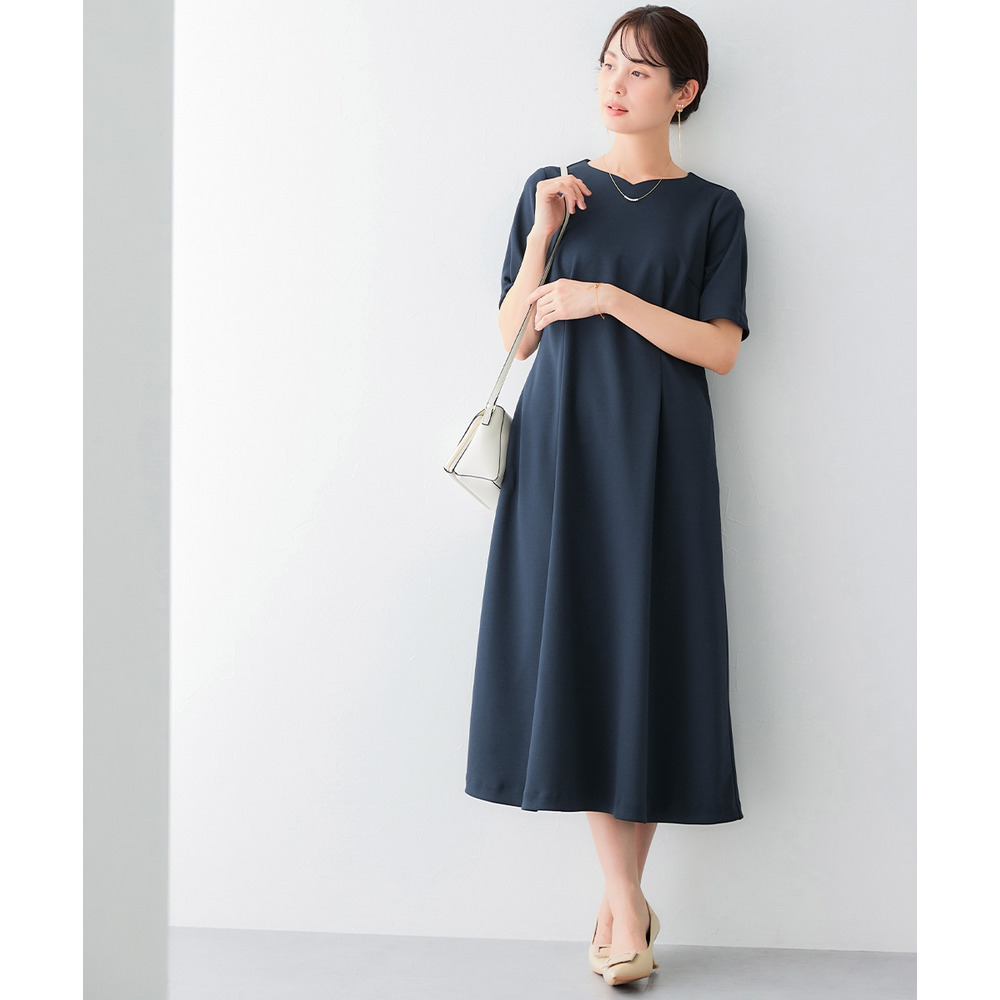 【レディーススーツ】セットアップ対応半袖ワンピース(上下別売・カノコジャージーシリーズ) 大きいサイズ12