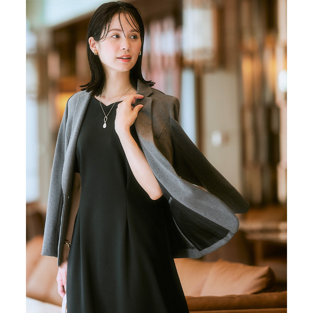 【レディーススーツ】セットアップ対応半袖ワンピース(上下別売・カノコジャージーシリーズ) 大きいサイズ16