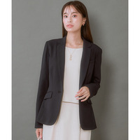 【レディーススーツ】セットアップ対応テーラードジャケット（上下別売・すごく伸びる多機能変り織リスピィシリーズ） 大きいサイズ