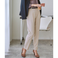 【レディーススーツ】セットアップ対応9分丈テーパードパンツ（上下別売・すごく伸びる多機能変り織リスピィシリーズ）（パターン改良Ver） 大きいサイズ