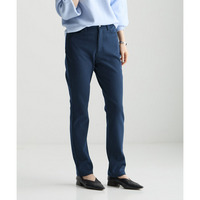 （吸湿発熱）着ぶくれしにくい全方向ストレッチニットツイルスリムストレートパンツ（ゆったり太もも）（股下68ｃｍ） 大きいサイズ