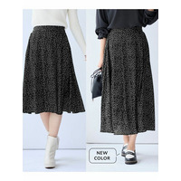 風なびくシフォンフレアスカート（ロング丈）　大きいサイズ