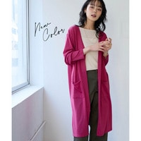 綿混うすカルスリットロング丈カーディガン（ＵＶカット・吸汗速乾・抗菌防臭・毛玉防止） 大きいサイズ