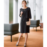 【レディーススーツ】セットアップ対応ワンピース（上下別売・すごく伸びる多機能変り織リスピィシリーズ） 大きいサイズ