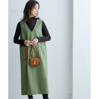 フェイクウールジャンパースカート 大きいサイズ