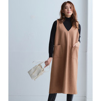 フェイクウールジャンパースカート 大きいサイズ