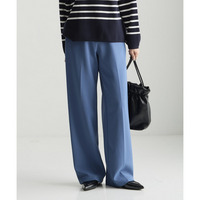 あったか裏起毛カットジョーゼットストレートパンツ（ゆったりヒップ）（股下68cm）■大人の落ち感シリーズ■ 大きいサイズ